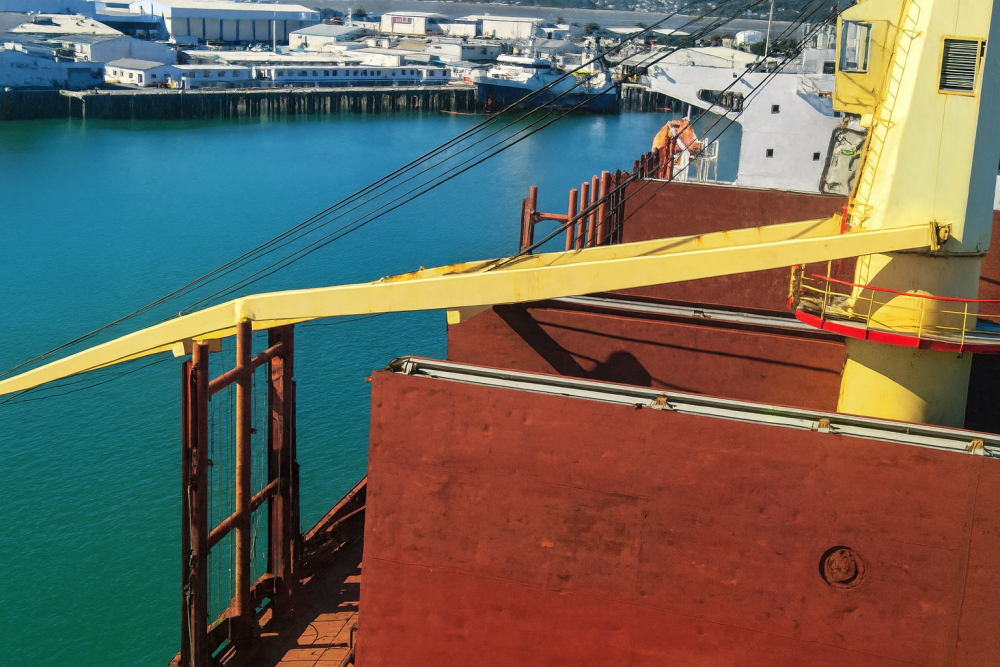 Damaged deck crane boom due to untrained technicians