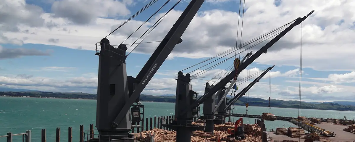 Mitsubishi Deck Cranes, maintained by Hydraulic Distributors